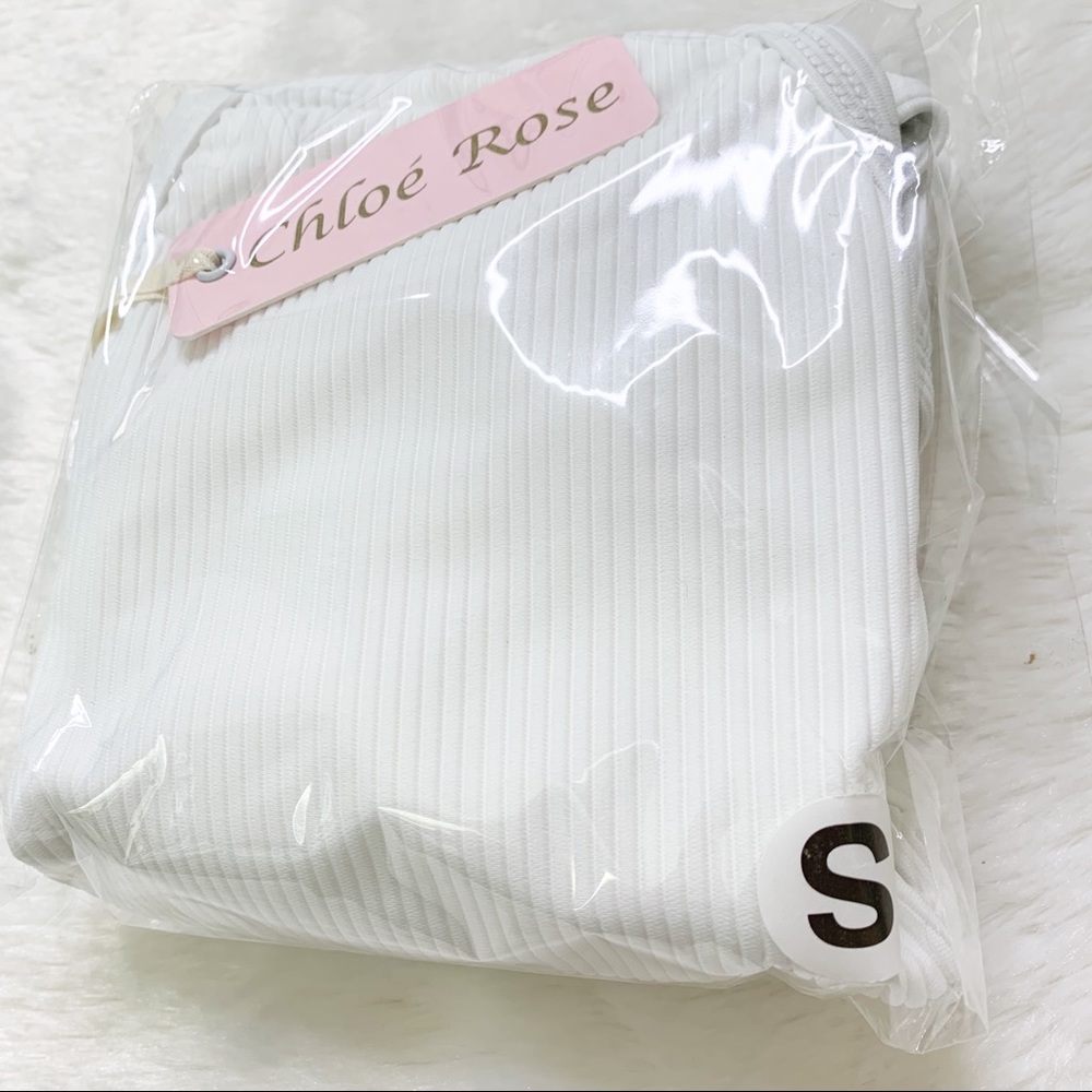 ❗️LAST 1 (S)❗️ Chloe Rose Carnation Cut Out 1Piece White Swimsuit - Picture 11 of 12